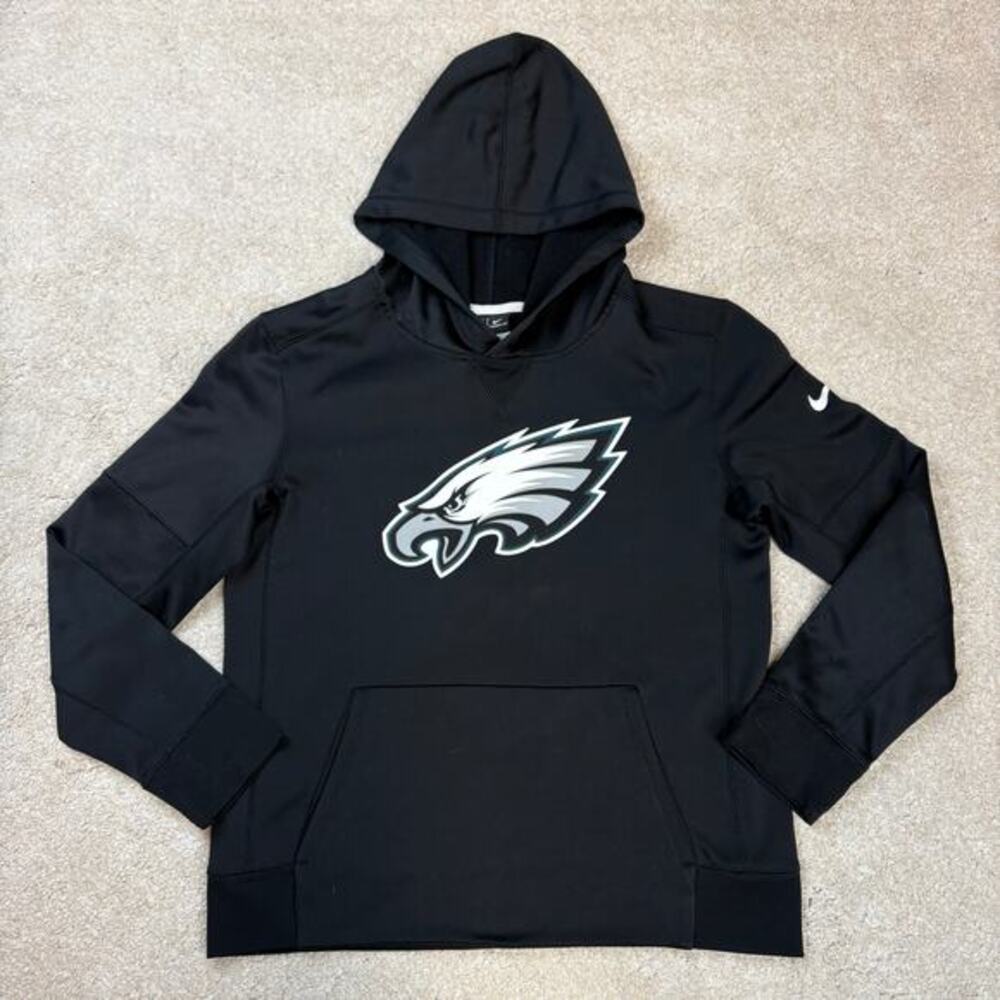 NFL Nike On Field Apparel Philadelphia Eagles Logo Hooded Sweatshirt L(14/16)